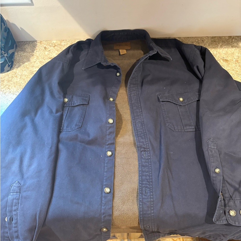 St. John's Bay Men's Dark Blue Shirt Jacket
